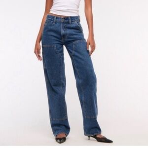 Abercrombie Mid Rise Slouchy Carpenter Jeans